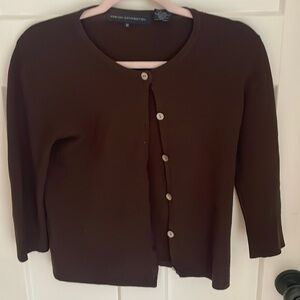 French Connection Cropped Choc Brown Cardigan